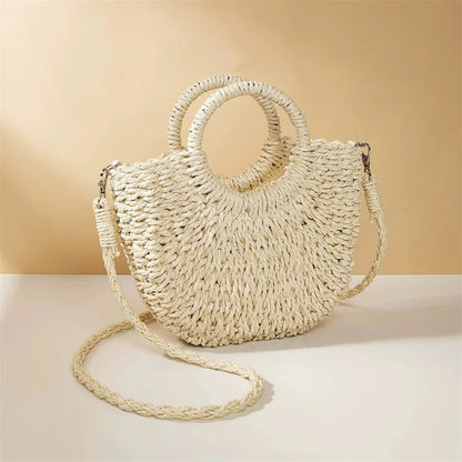 Grass woven bag women's bag ins versatile beach bag