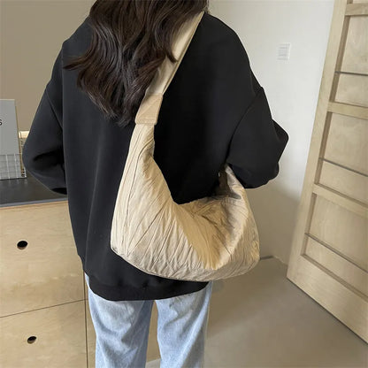Pleated Dumpling Crossbody Bag