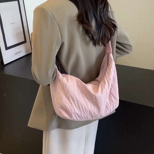 Pleated Dumpling Crossbody Bag